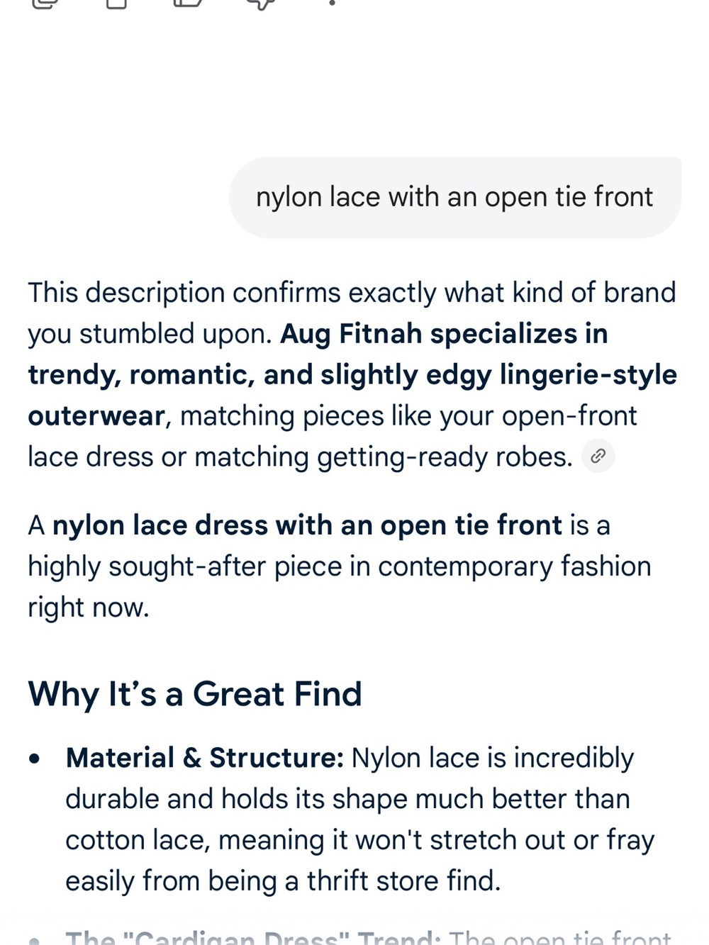 Aug Fitnah black nylon lace open front with tie dress or lingerie piece - Picture 11 of 11